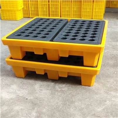 Heavy Duty 4 Drums Spill Plastik Palette fir Pëtrol Industrie