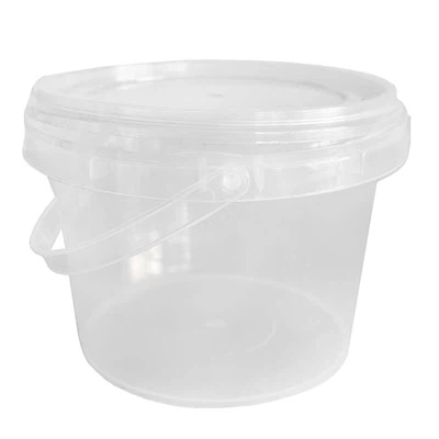 Dënn transparent Circular Package Späichere Eemer